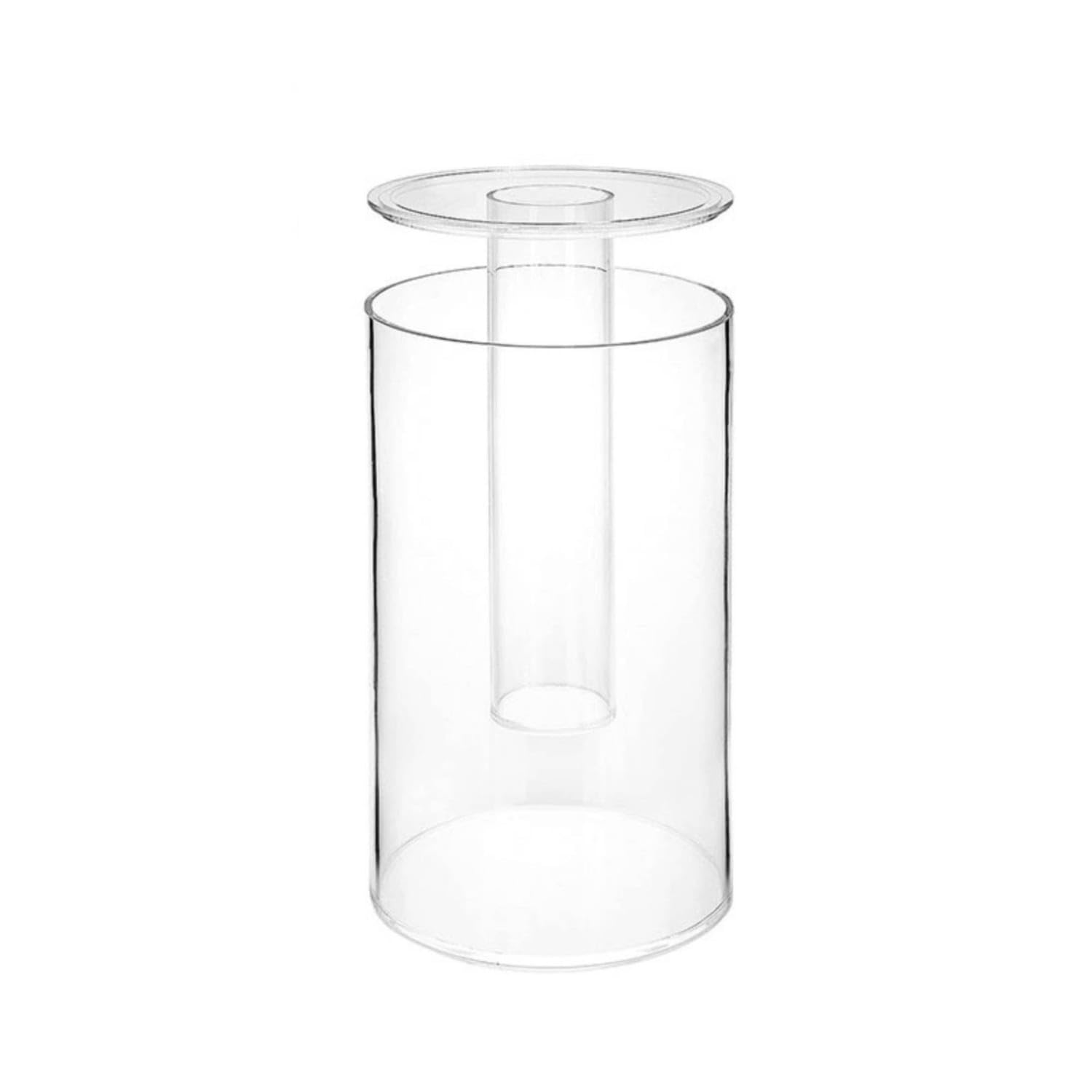 Trendynest Transparent Acrylic Hair Accessory Holder Space Saving Clear Cylindrical Organizer Polished Rim Acrylic Headband Hold