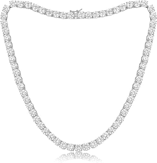 Amaal Chain For Men Mc Stan Chain Cuban Link Women Girls Gents Miami Necklace For Men Cubic Zirconia Diamond Chain Sterling Silv
