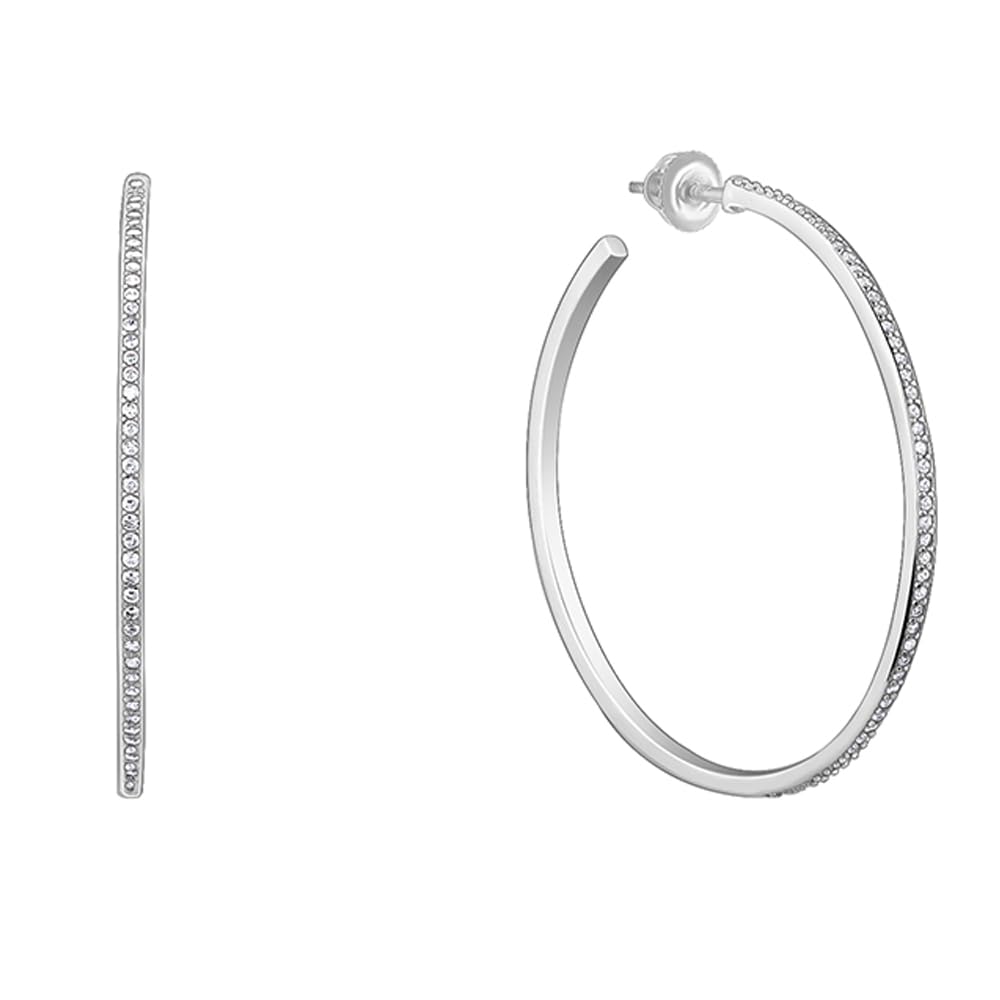 GIVA 925 Silver Studded Hoop Earrings | Gifts for Girlfriend, Rakhi Rakshabandhan Gift for Sister Bhabhi, Gifts for Women & Girl