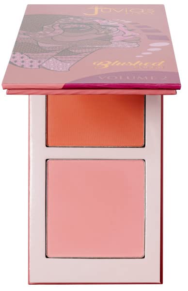Juvia's Place Blushed Duo Blush - Two Tone Pigmented Buildable Pressed Mineral Powder - Rosy Natural Cheeks Matte Fresh Finish f