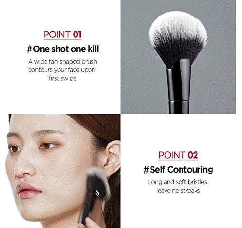 [Jungsaemmool Official] Masterclass Contour Brush | Makeup Artist Brand | Synthetic Fanned Makeup Brush | Flawless Sculpting