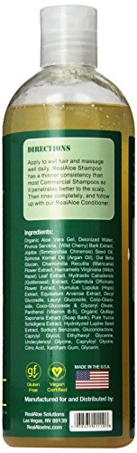 Real Aloe Aloe Vera Hair Shampoo with Argan Oil, 16 Fl Oz - Nourishing Formula for Healthy Hair