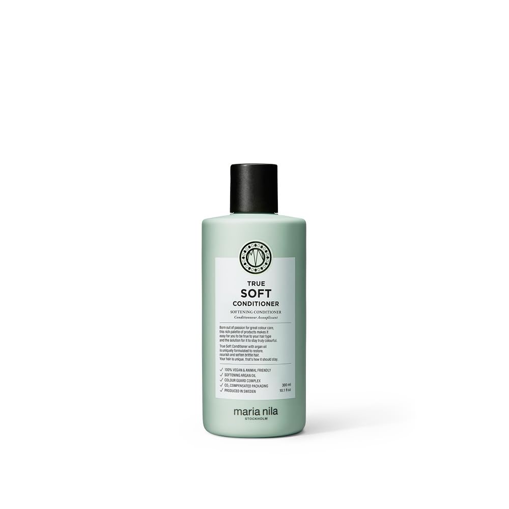 Maria Nila True Soft, Conditioner 10.1 Fl Oz, For Dry Hair, Argan Oil Remoisturises & Reduces Frizz, 100% Vegan & Sulfate/Parabe