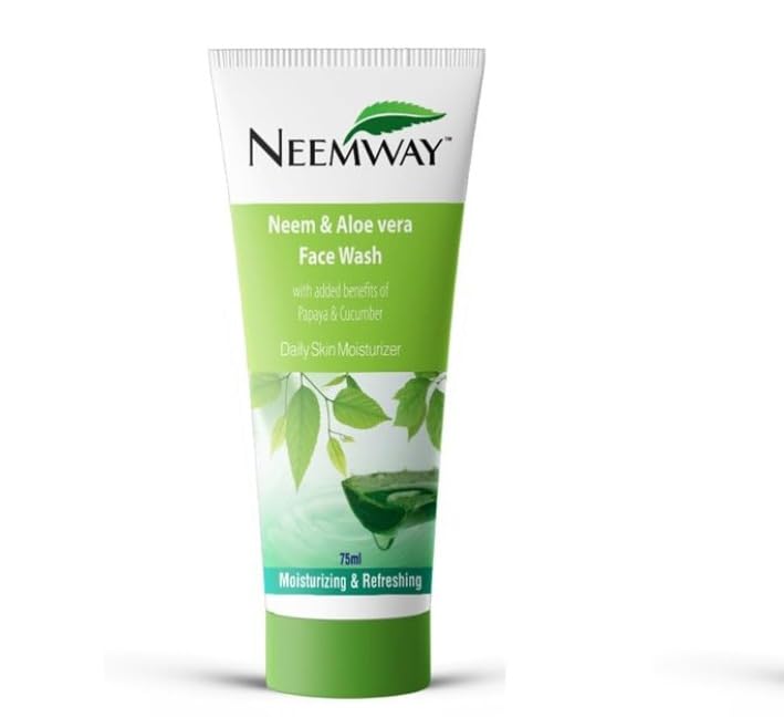 Smartway Wellness Neemway Neem & Aloe Vera Facewash 75Ml  Gentle Hydrating Cleanser For Soft, Refreshed Skin | Daily Purifying 