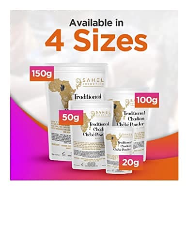 Uhuru Naturals Sahel Cosmetics Chebe Powder (20G) - Contains All-Natural Ingredients Promotes Strong And Healthy Hair Growth Hel