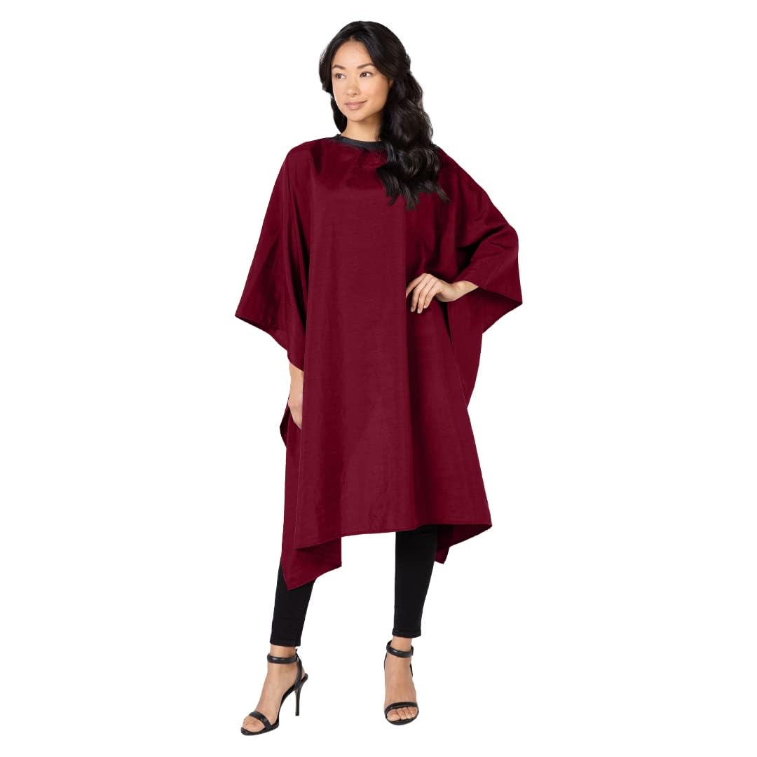 Betty Dain Lightweight Crinkle Nylon Hair Cutting/Styling Cape, Water Resistant, Machine Washable, Permanent Crinkle Nylon, Repe