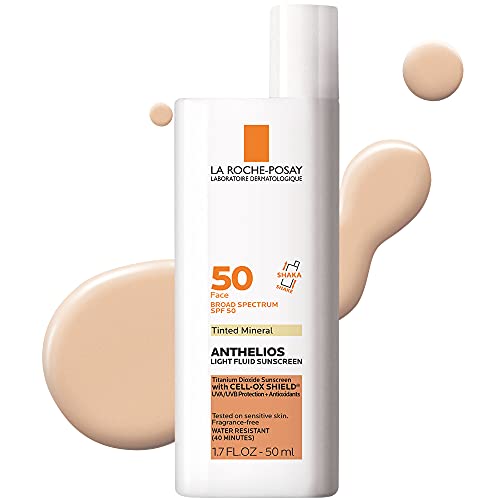 La Roche-Posay Anthelios Tinted Sunscreen Spf 50, Ultra-Light Fluid Broad Spectrum Spf 50, Face Sunscreen With Titanium Dioxide