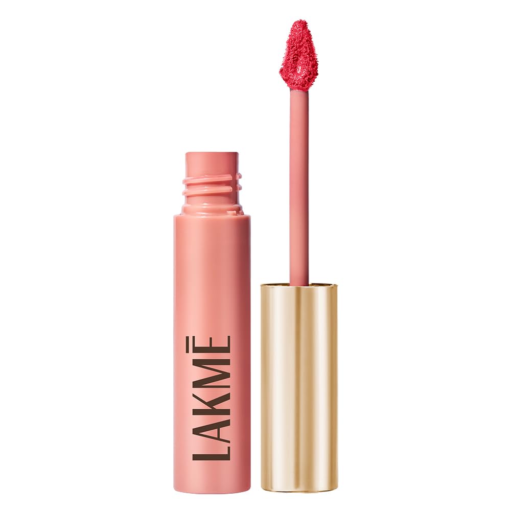 Lakm 9 To 5 Weightless Mousse Lip & Cheek Color, Matte Lipstick & Blush, Lightweight, Long Lasting Lip & Cheek Tint For Dewy Loo
