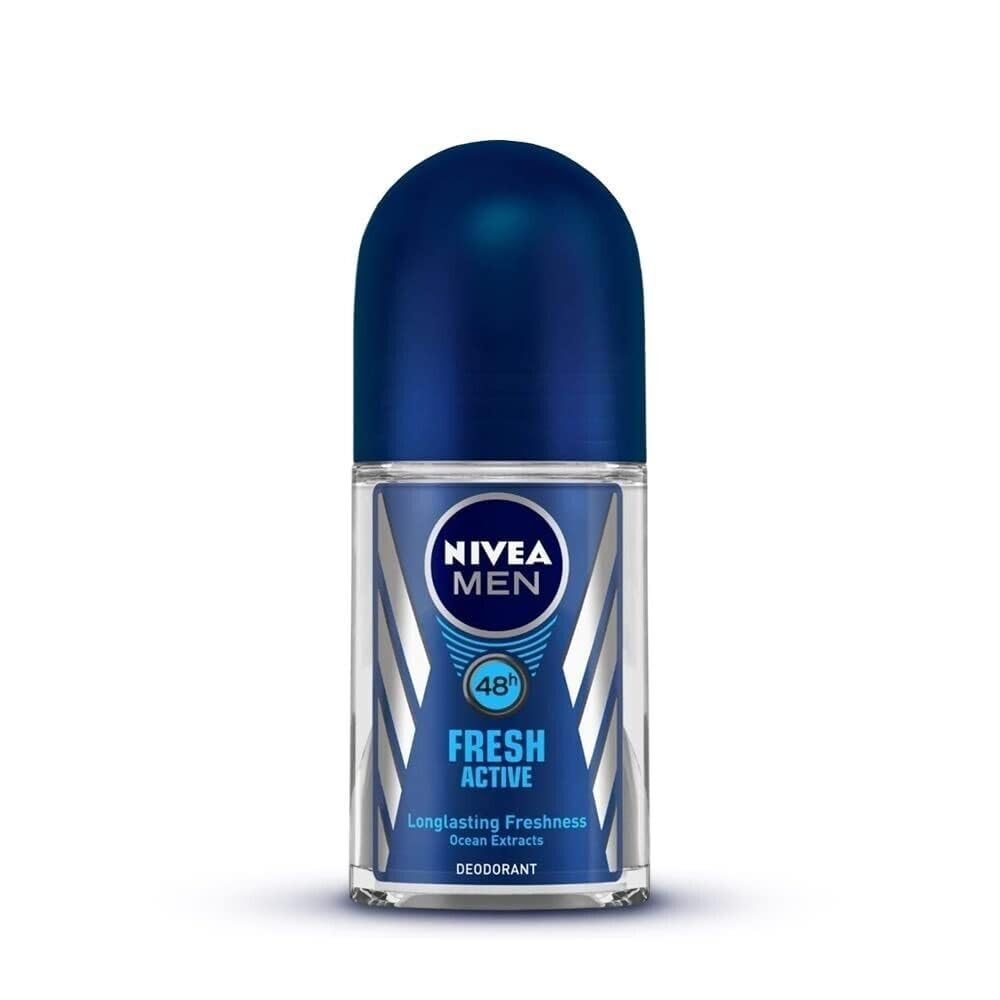 Mens Roll On Deodorant, Fresh Active with Ocean Extracts, 1.7 Ounce