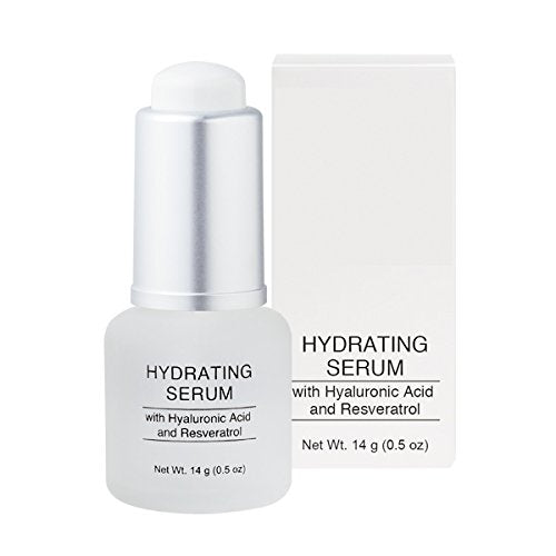 Jolie Hydrating Face Serum - Hyaluronic Acid & Resveratrol - Concentrated Hydrating Face Serum with Vitamin C + E - Anti-Aging- 