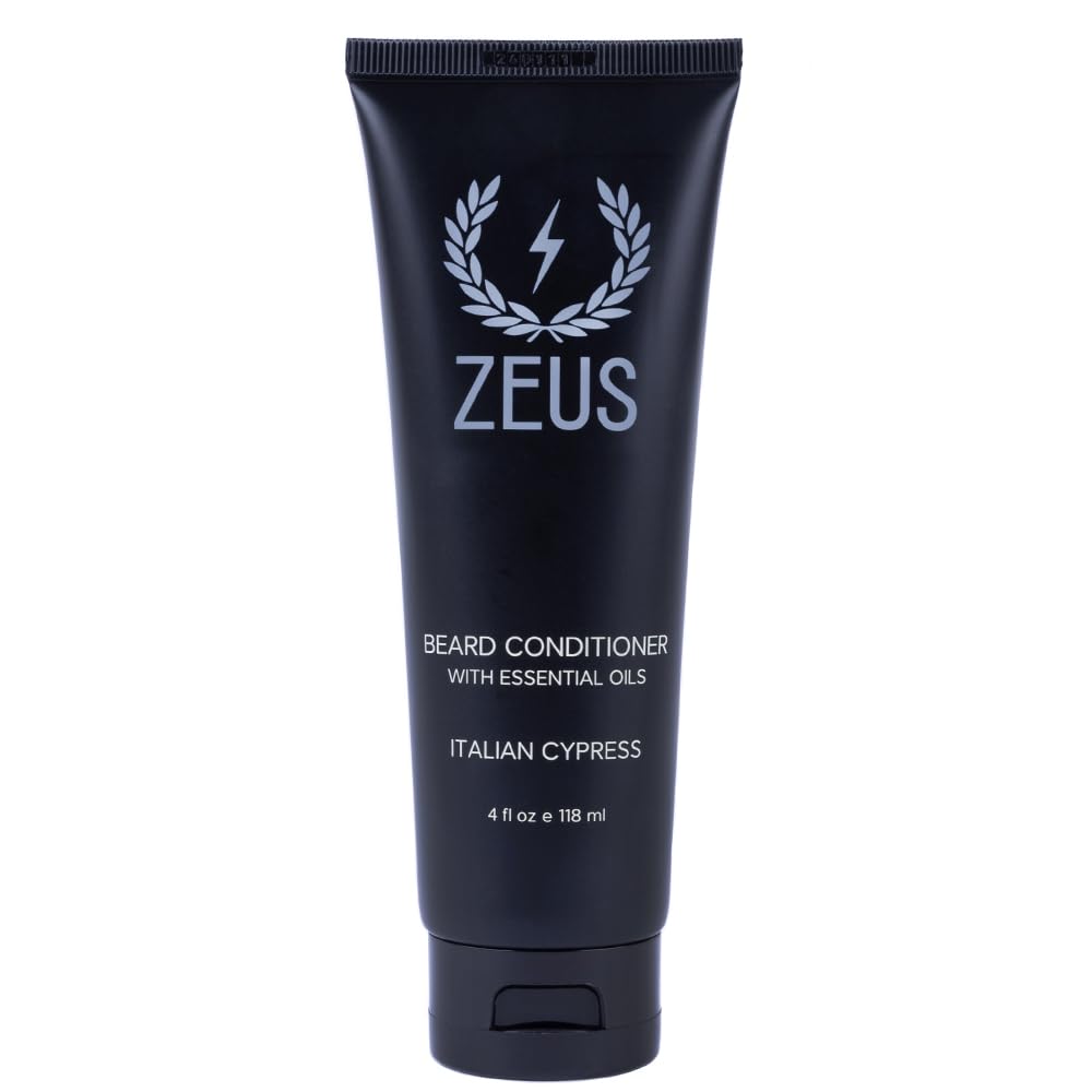 ZEUS Italian Cypress Beard Conditioner Wash with Essential Oils for Men (4 oz) MADE IN USA