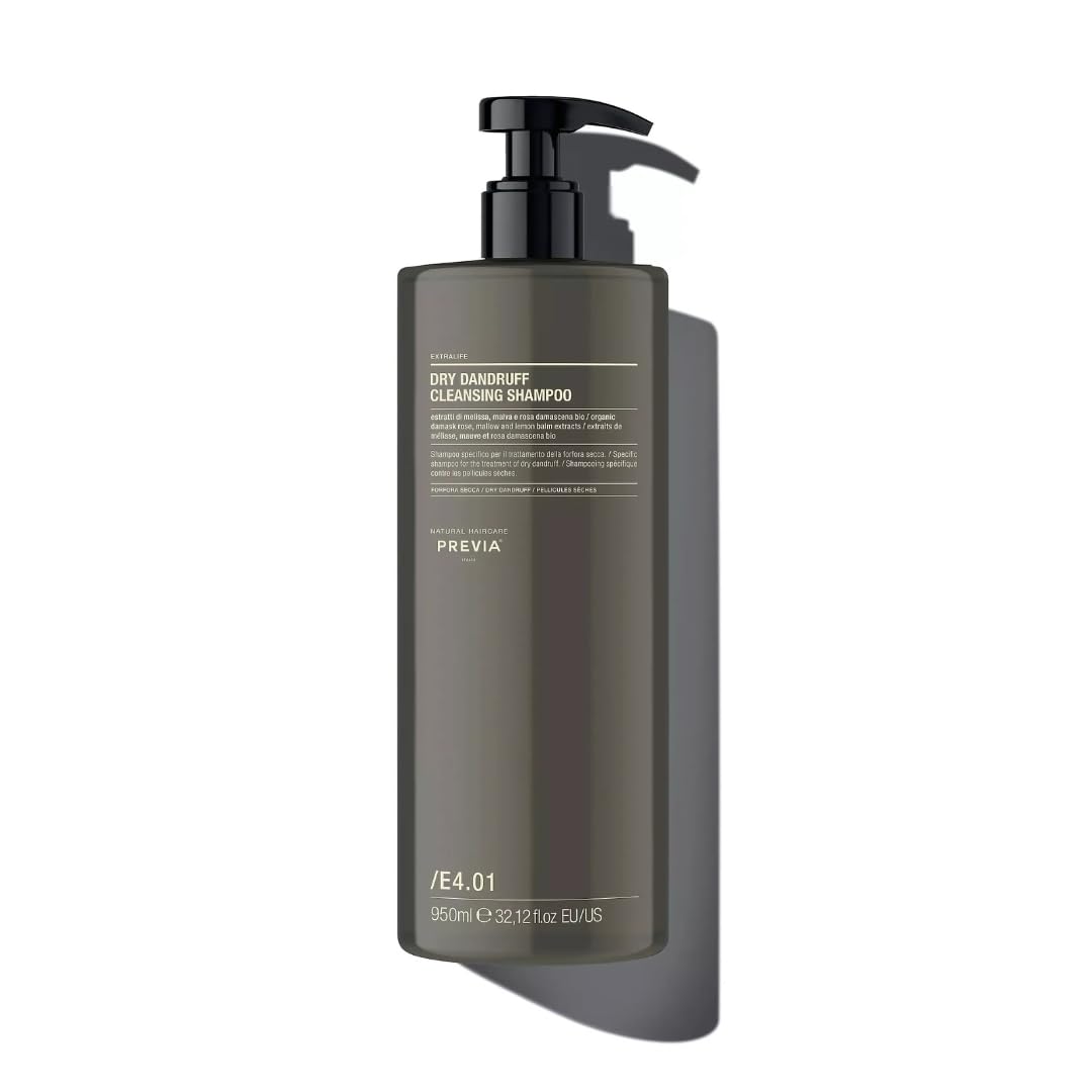 PREVIA Dry Dandruff Cleansing Shampoo | Extra Life  The Virtuous Scalp Ritual | Natural Treatment with Organic Plant Extracts |