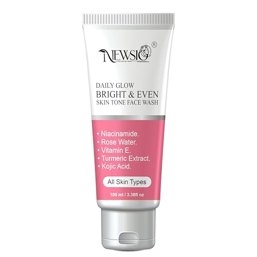Newsio Daily Glow Bright & Even Tone With Niacinamide, Vitamin E And Kojic Acid | Daily Gentle For Tan, Pigmentation, Uneven Ton