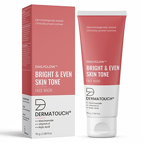 Dermatouch Bright & Even Tone Face Wash With Niacinamide, Vitamin E And Kojic Acid | Daily Gentle Face Wash For Tan, Pigmentatio