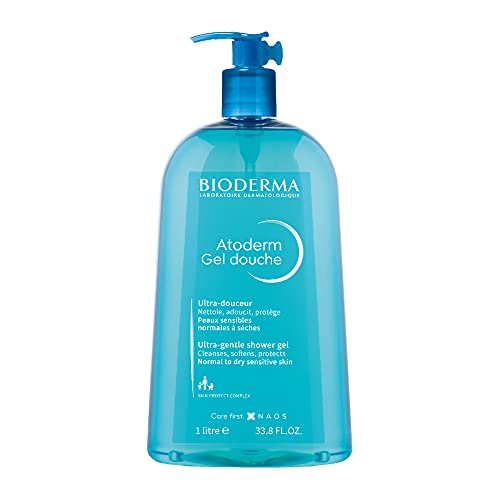 Bioderma - Atoderm - Shower Gel - Moisturizing Body And Face Wash - For Family With Normal To Dry Sensitive Skin, 33.81 Fl Oz (P