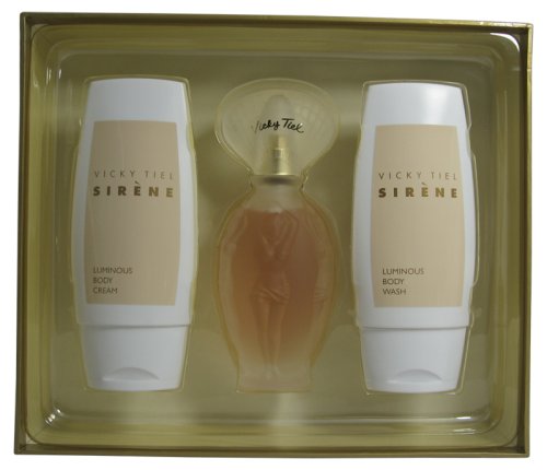 Sirene By Vicky Tiel For Women. Gift Set ( Eau De Parfum Spray 3.3 Oz + Luminous Body Lotion 3.3 Oz + Luminous Body Wash 3.3 Oz 
