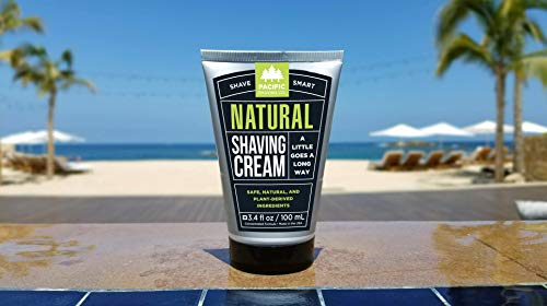 Pacific Shaving Company Natural Shaving Cream - Shea Butter + Vitamin E Shave Cream for Hydrated Sensitive Skin - Clean Formula