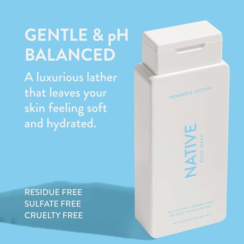 Native Body Wash For Men & Women, Seasonal | Sulfate Free, Paraben Free, Dye Free, With Naturally Derived Clean Ingredients Leav