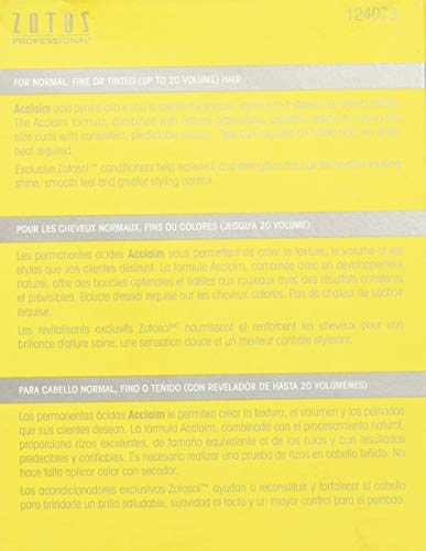 Zotos Acclaim Extra Body Acid Permanent Treatment Unisex 1 Application