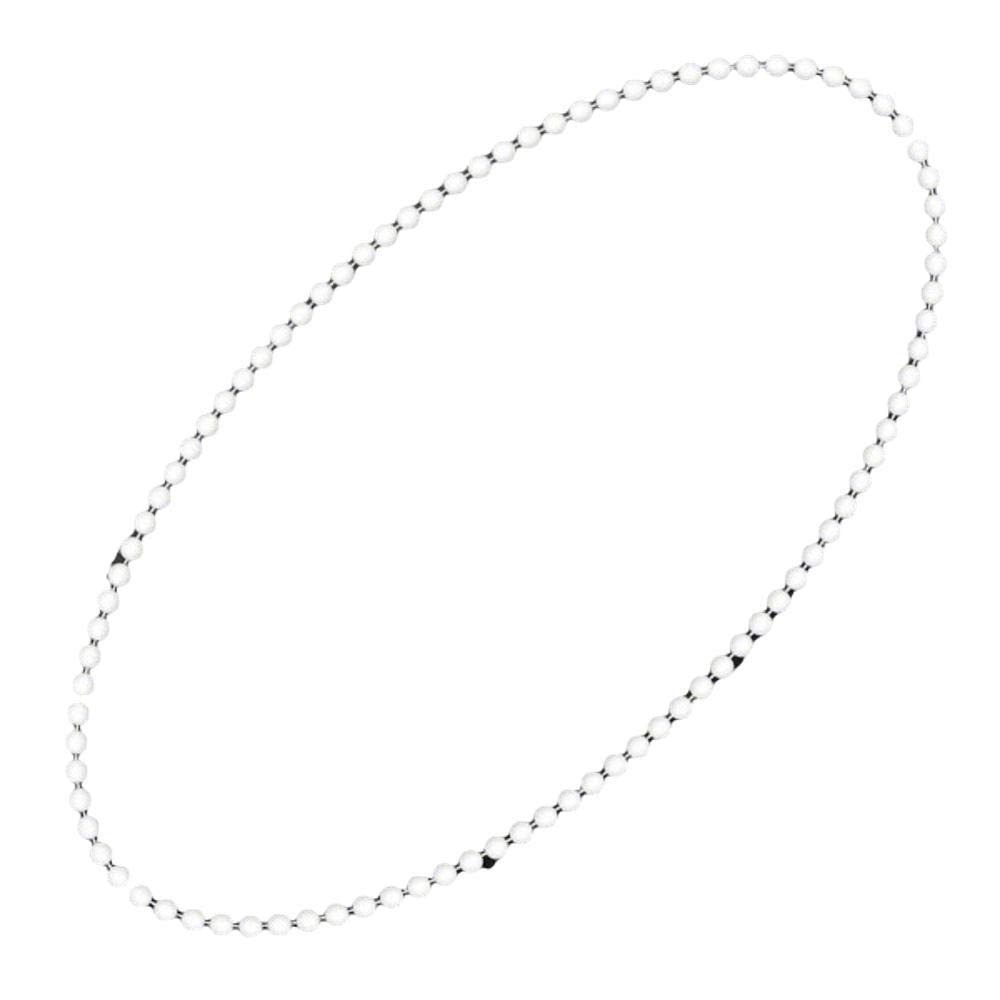 blinkee Smooth Round Opaque Bead Mardi Gras Necklace White Pack of 12