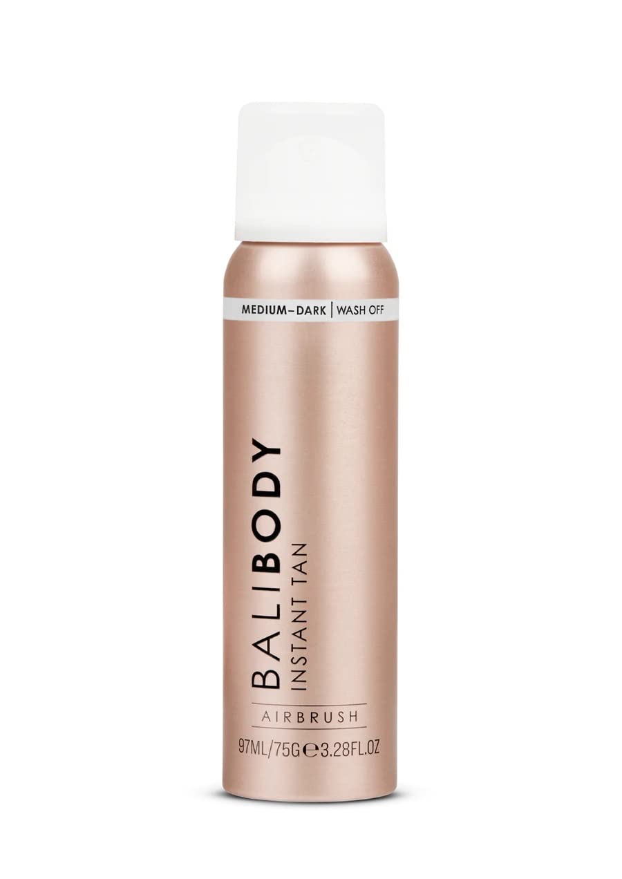 Bali Body Instant Tan Medium-Dark | Skin Perfecting Aerated Spray, Instantly Flawless Airbrushed Bronzed Finish | Soothing for A