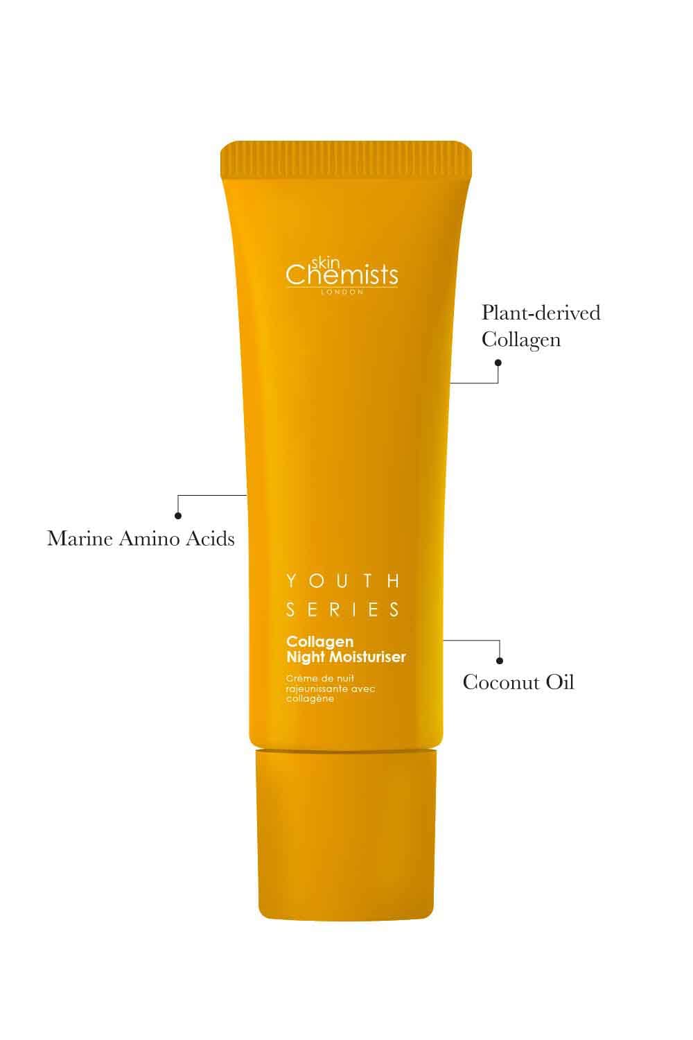 Skin Chemists Collagen Anti Aging Night Moisturiser | Anti Aging Skin Care Face Moisturiser Cream Enriched with Plant-Based Coll