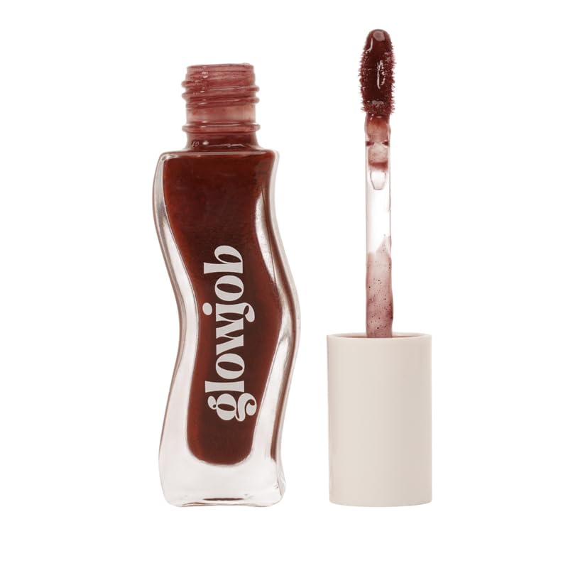 Glowjob After Dark Brown Lip Oil - Hydrating Glossy Lip Oil With Sheer Brown Tint, Lightweight Non-Sticky Shine, Nourishing Soft