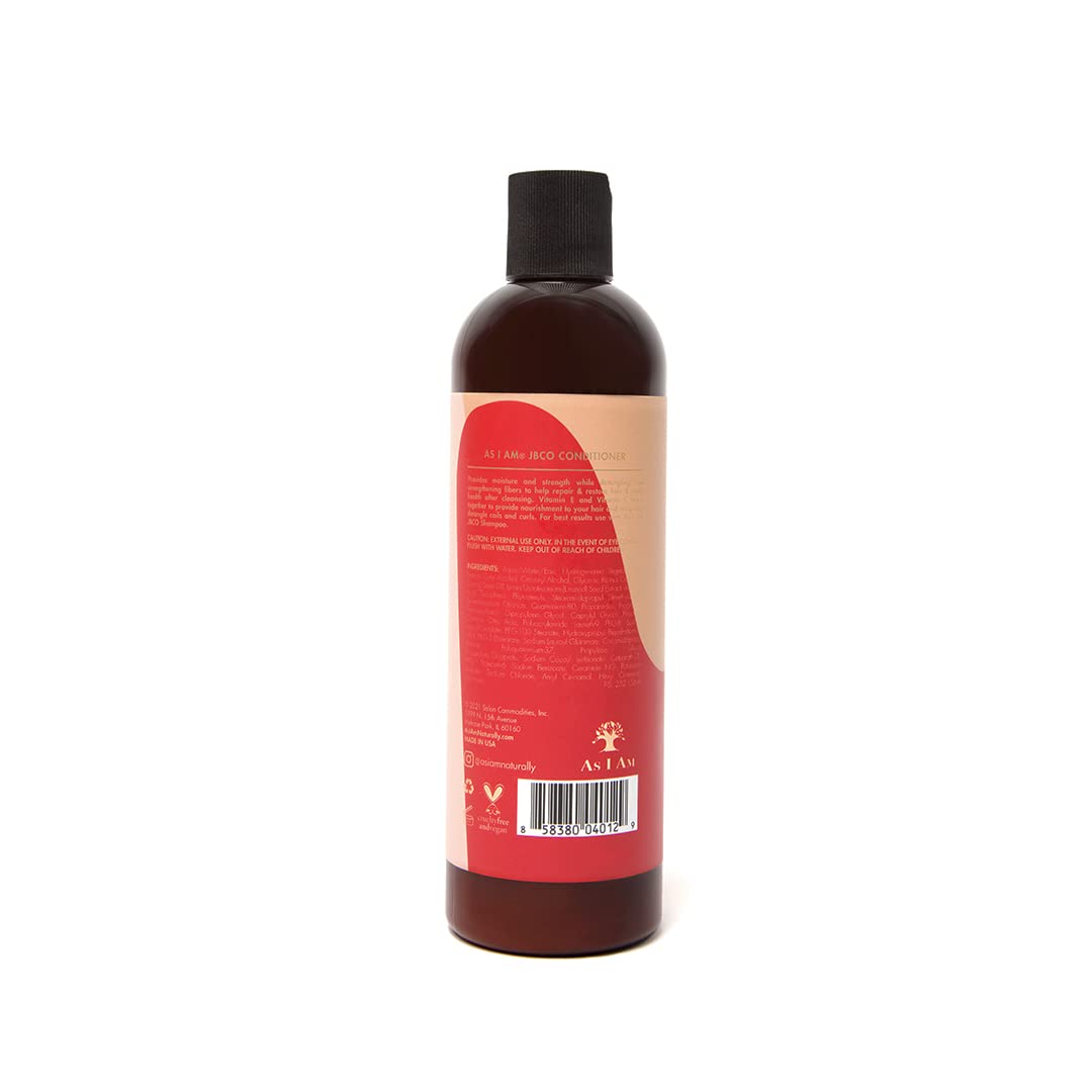 As I Am Jamaican Black Castor Oil Conditioner - 12 Ounce - With Jbco, Ceramide, Betaine, Vitamin C, & Vitamin E - Instant Moistu