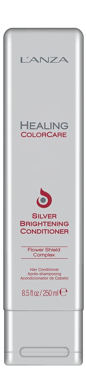 LANZA Healing ColorCare Silver Brightening Conditioner, for Silver, Gray, White, Blonde & Highlighted Hair, Boosts Shine and Br