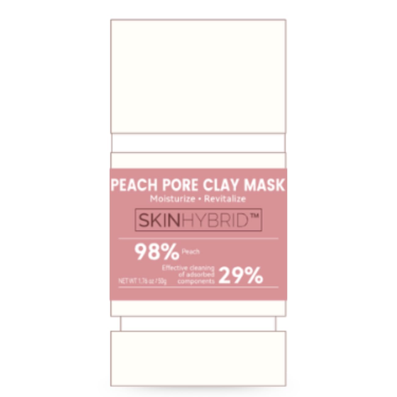 SkinHybrid MessFree Clay Mask for Pores | Hydrating Clay Stick Mask with Peach Extract | Recovery Mud Mask for Smooth Texture, 