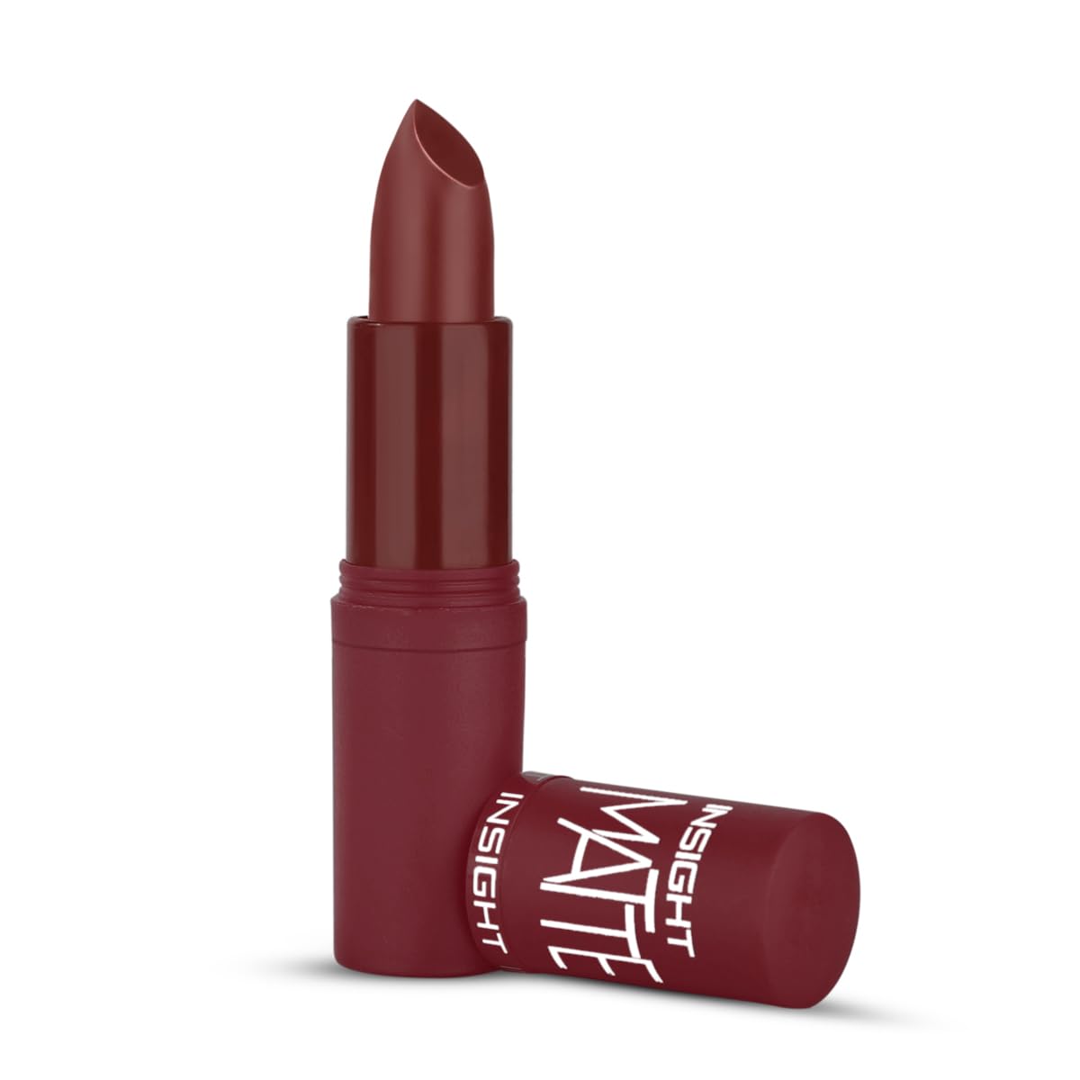 Insight Matte Lipstick | Ultra Creamy | Highly Pigmented Formula | Intense Color Payoff | Fade-Proof Lipstick | Belgian Brown-4.