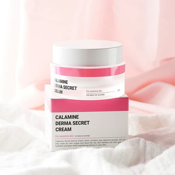 Ksecret Calamine Derma Secret Cream, 50Ml / 1.69Fl.Oz. | Korean Skincare | For Acne & Oily Skin