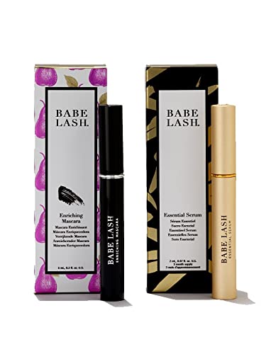 Babe Lash Eyelash Mascara with Eyelash Enhancer Serum for lush, healthier-looking lashes and brows - Dynamic Duo Bundle - Essent