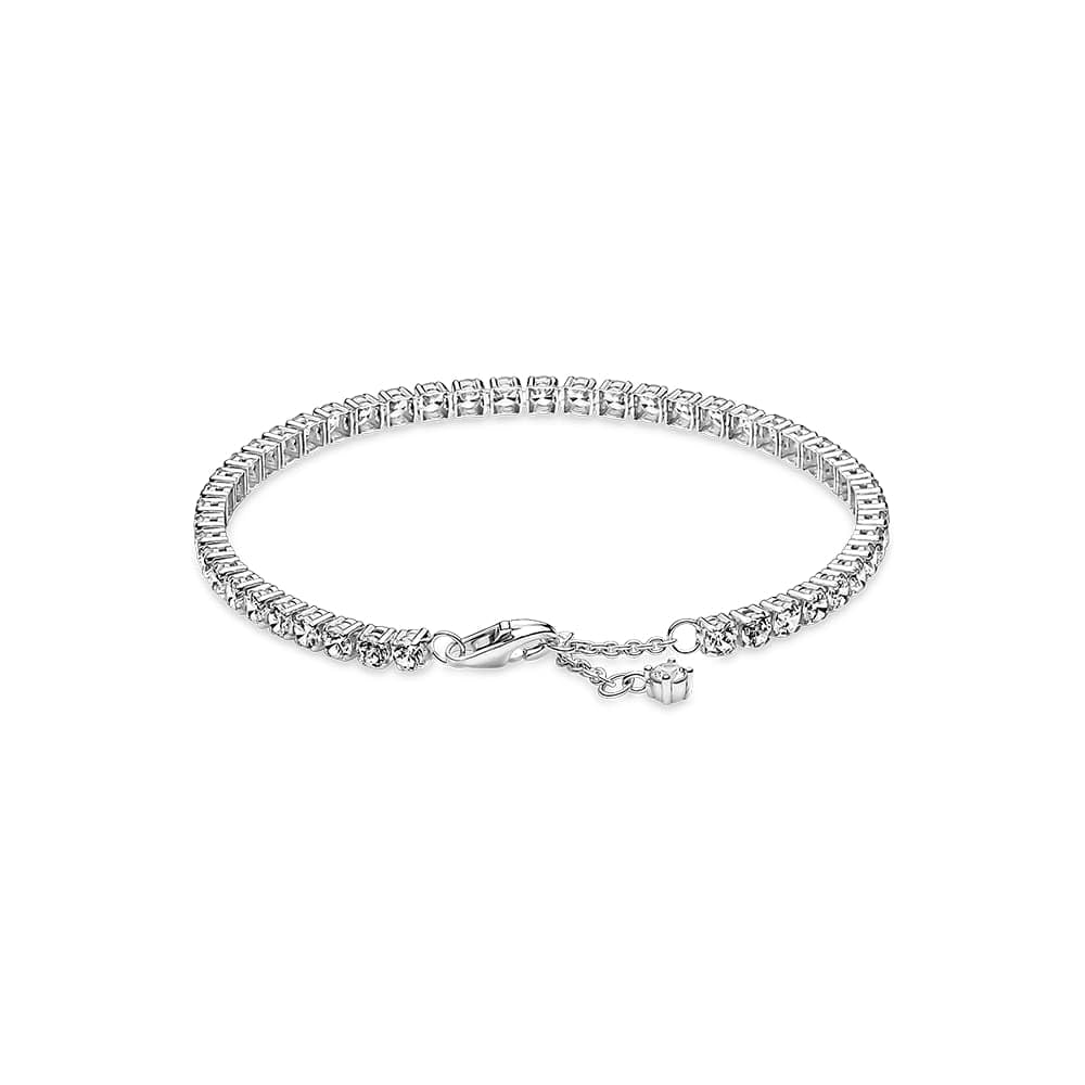 Pandora Sparkling Tennis Bracelet - Sterling Silver & Cubic Zirconia Bracelet for Women Timeless Collection - Gift for Her - 18