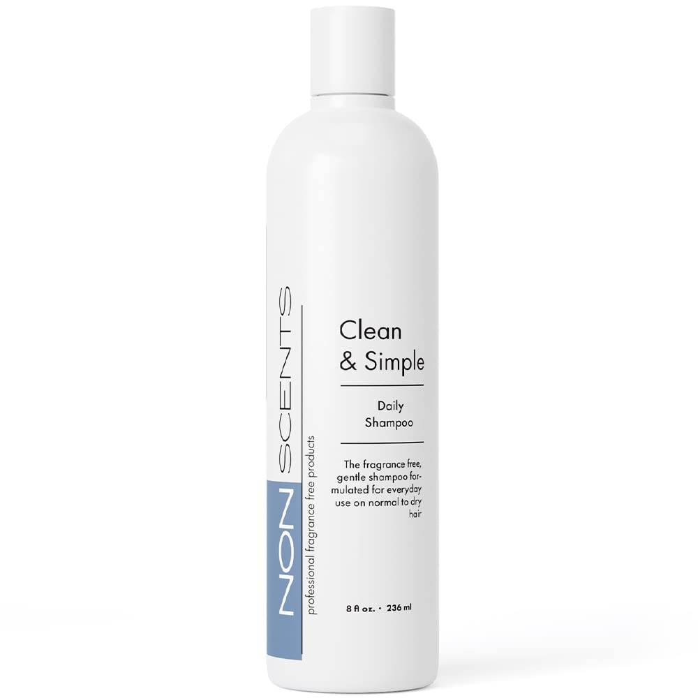 Fragrance Free and Unscented Shampoo - Hypoallergenic Dry Hair Shampoo for All Hair Types - Hydrating & Moisturizing Shampoo for