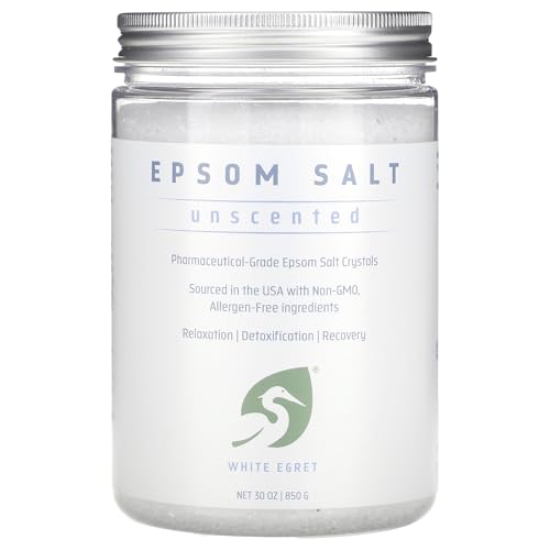 WHITE EGRET Epsom Salt,unscented, 2.5 Pound, 30 oz