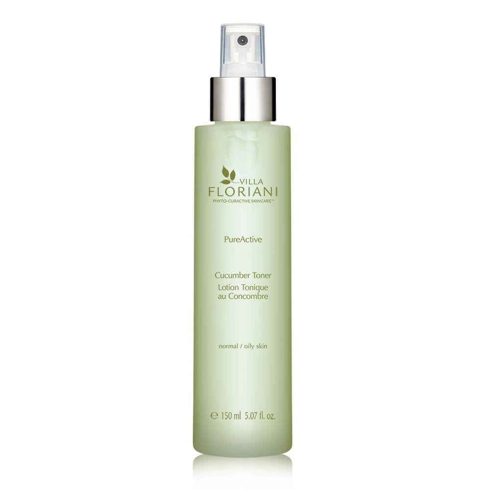 Villa Floriani Hydrating Toner for Face & Neck - Cucumber & Aloe to Soothe, Balance & Prep Skin | For Women & Men, Dry to Normal