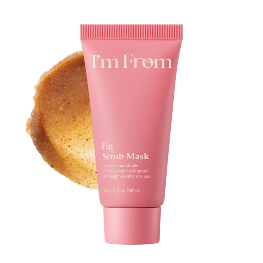 Im From Fig Scrub Mask, Daily Soft Exfoliating Face and Body All Skin Types Korean Skin Care 1.01fl.oz