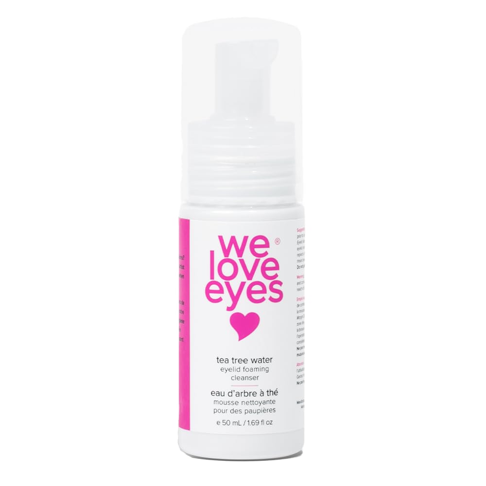 We Love Eyes - 100% Oil Free Tea Tree Water Eyelid Foaming Cleanser - For Eyelash Extension Home Care, Extend Lash Retention, No