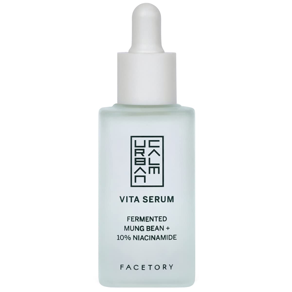 FACETORY Urban Calm Hydrating Vita Serum with Fermented Mung Bean & 10% Niacinamide, Glow Boosting Facial Serum for Women, Brigh