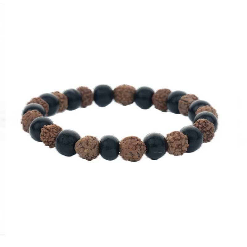 Astrotalk Divya Rudraksha Karungali Bracelet | Original 5 Mukhi Rudraksha and Karungali Beads| Shields From Evil Eye, Brings Peace & Focus | Bracelet for Man and Woman | Gift for Man & Woman
