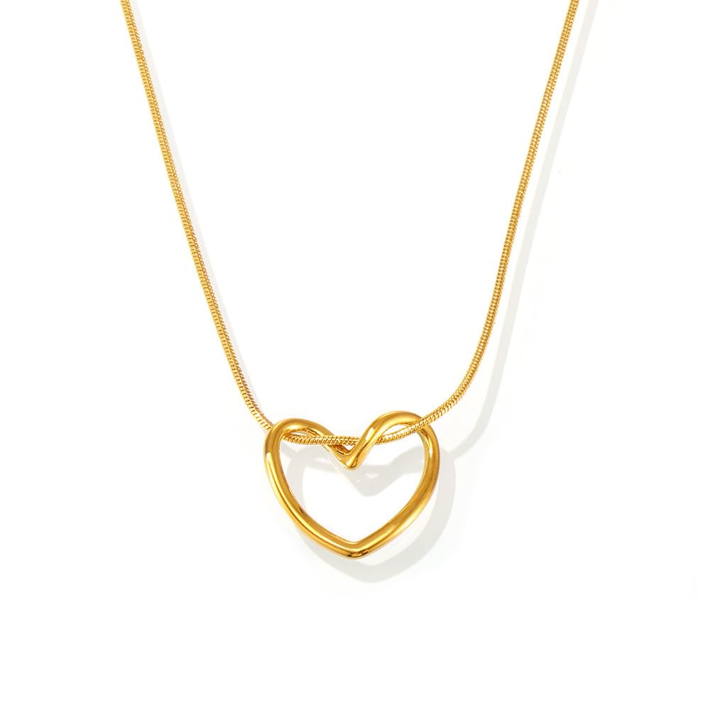 Meenaz Pendant Necklace For Women Love Necklace For Woman Gold Heart Chains For Women Stylish/Locket Jewellery Set For Women Ant