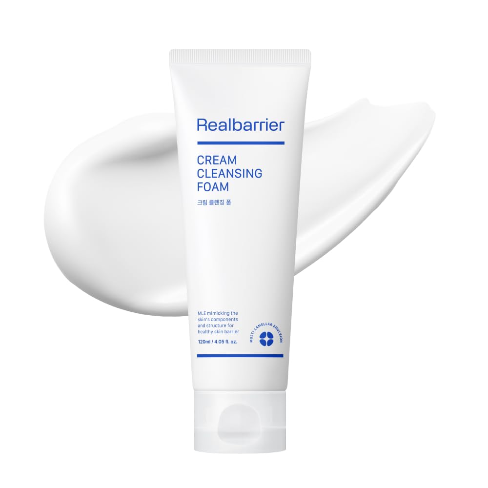 Real Barrier Cream Cleansing Foam(box), Gentle Sulfate-Free Amino Acid Moisturizing Face Cleansing Foam, Skin Barrier Protection