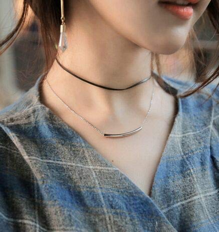 LANG XUAN Friendship Bar Compass Necklace Message Card Key Pendant Good Luck Elephant Pendant Chain Necklace with Gift Card