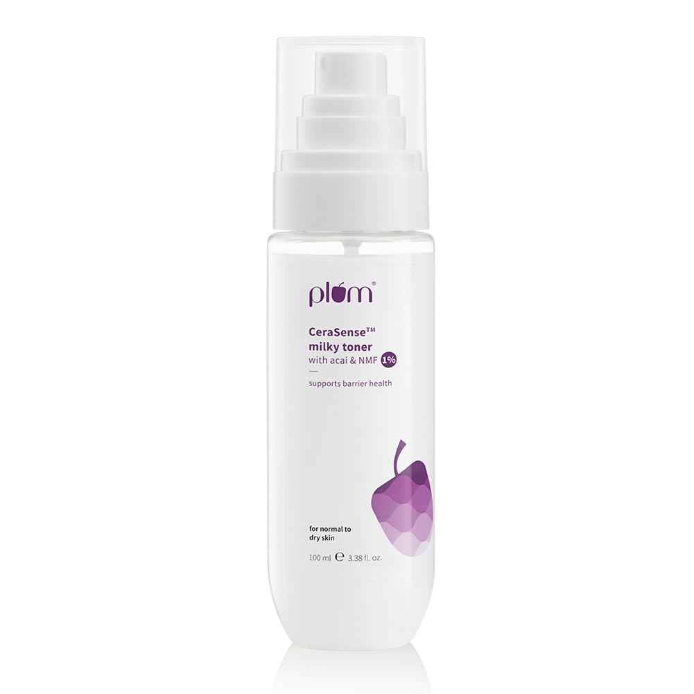 Plum Cerasense Milky Toner With Ceramides & Peptides | Repairs Skin Barrier, Moisturizes & Nourishes | Toner For Dry & Normal Sk