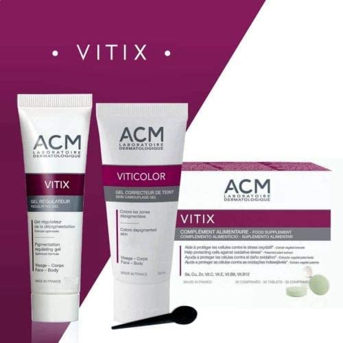 AcM Laboratoire Vitix gEL Repigmentation Vitiligo Skin 50ml Vitiliginous Skin Treatment Beauty Skin