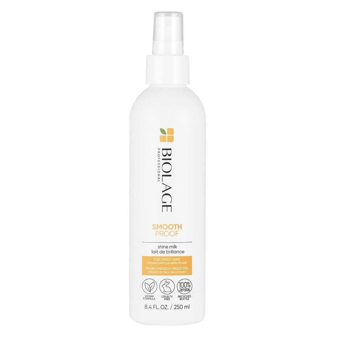 Biolage Styling Smooth Shine Milk  Lightweight Mist That Smooths Hair & Controls Frizz  For All Hair Types  Paraben-Free  Vegan