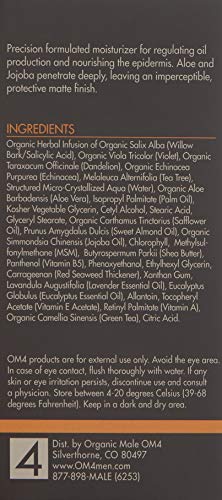 Organic Male OM4 Oily Step 4: Weightless Equalizing Moisture Complex, Moisturizer for Oily Skin to help reduce shine and breakou