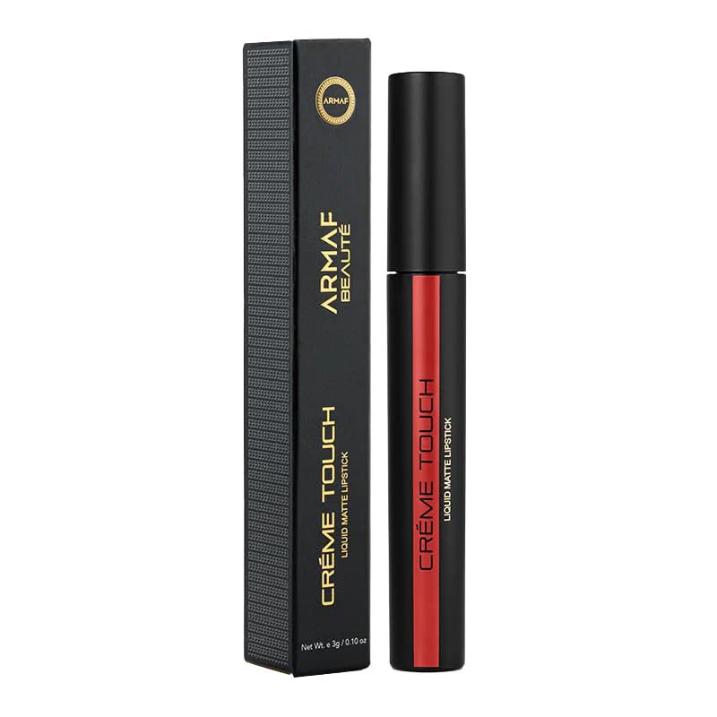 Armaf Beaut Crme Touch Liquid Lipstick For Women, Hydrating, Soft Matte Finish | Brownish Red, Rennes