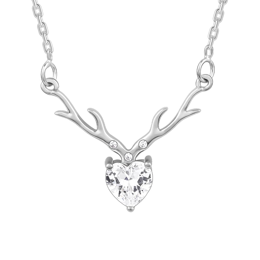 GIVA 925 Silver Anushka Sharma Silver Deer Heart Necklace |Rakhi Rakshabandhan Gift for Sister Bhabhi, Gifts for Women & Girls| 